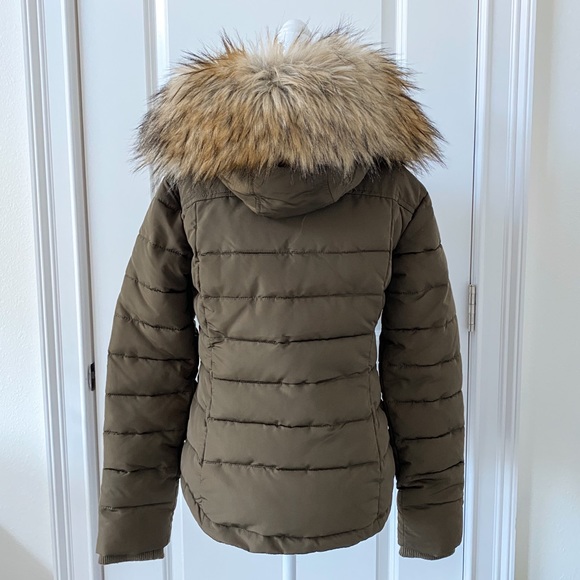 Coats | Topshop Khaki Green Puffer 